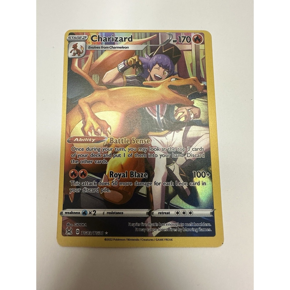 Charizard TG03/TG30 MISCUT ERROR ALIGNMENT DOT NEAR MINT!! NM UltraRare Holo - Picture 2 of 16